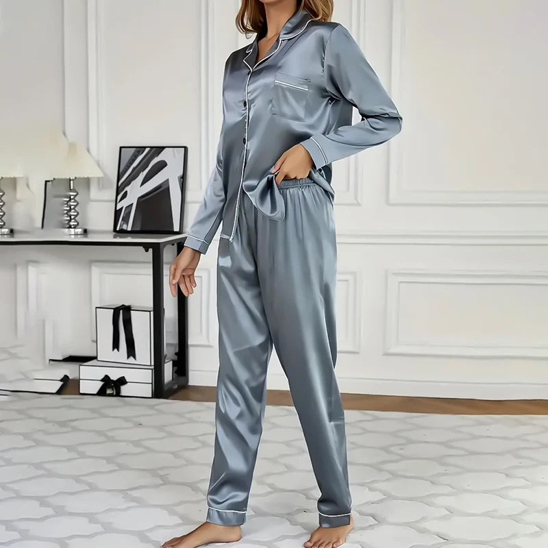 Women's Satin Pajama Set