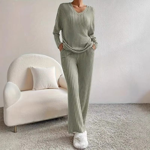Women's Ribbed Pajama Set