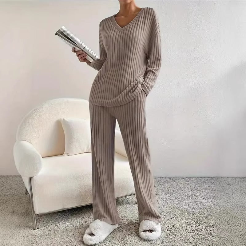 Women's Ribbed Pajama Set