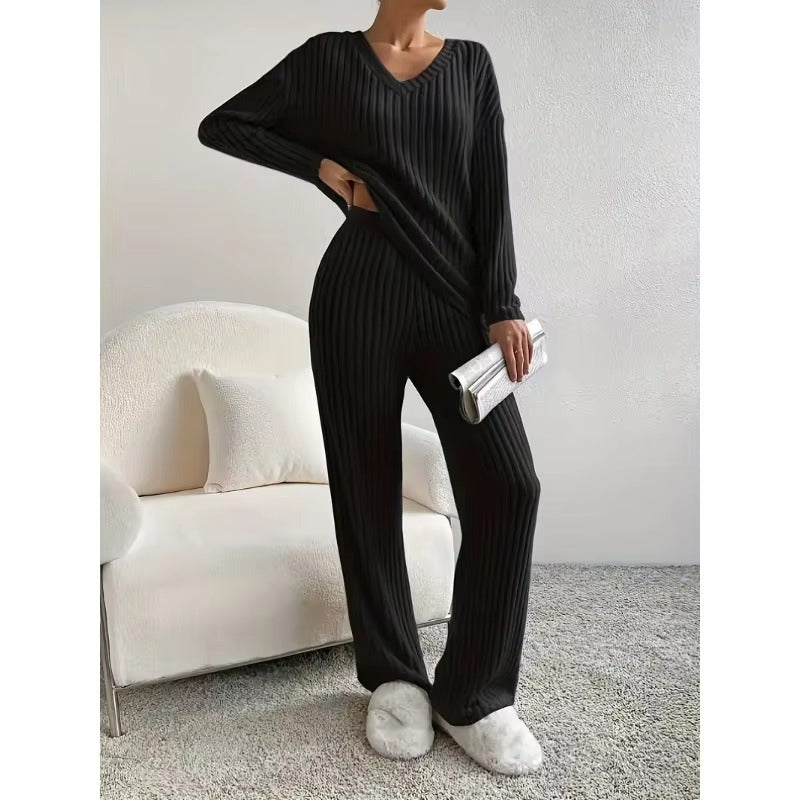 Women's Ribbed Pajama Set