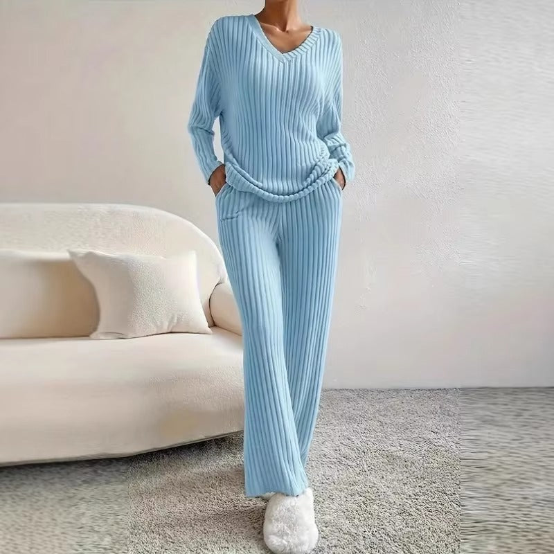Women's Ribbed Pajama Set